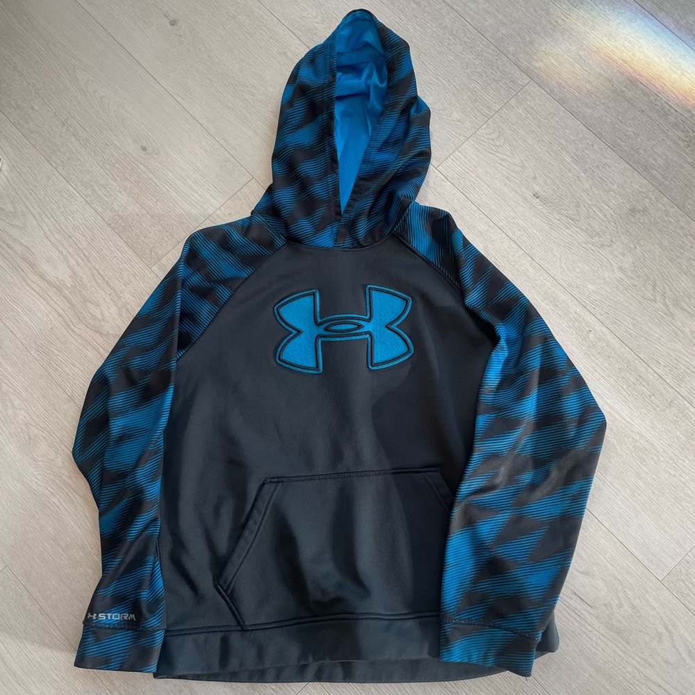 Blue & Gray Under Armour Hoodie, Youth XL